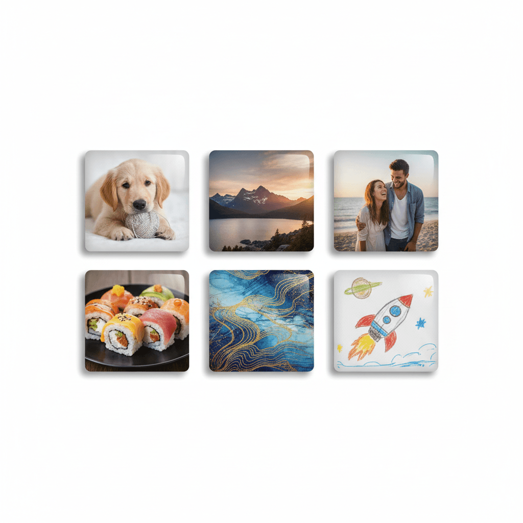 6 Standard 2x2 Custom Photo Magnets