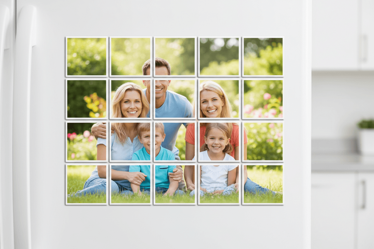Twenty piece magnet puzzle